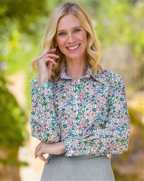 Long sleeve floral blouse